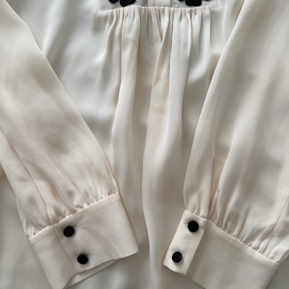 NWT  Kate Spade Daisy Lace Silk Blouse Size XL - Picture 6 of 9